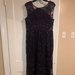 Plum colored dress, David’s bridal